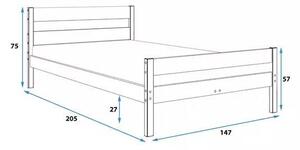 Krevet Orbis 140×200 s madracem - Prirodno drvo