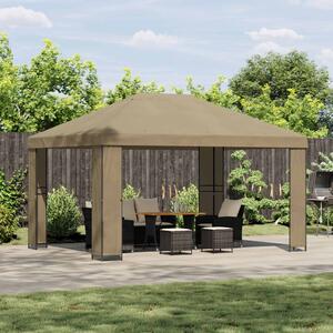 Gazebo 4 × 3 m Bež Poliester i čelik 190 gsm - Bež / 4 × 3 m