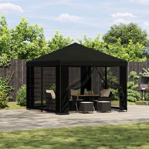 Gazebo 3 x 3 m Crna Poliester i čelik 190 gsm - Crna / 3 x 3 m