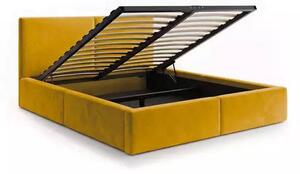 Tapecirani krevet Hilton 120×200 s madracem i spremnikom - Oker