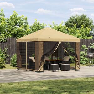Gazebo 3 x 3 m Krem Poliester i čelik 190 gsm - Krem / 3 x 3 m