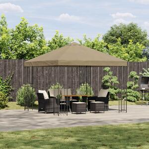 Gazebo 3 x 3 m Bež Poliester i čelik 190 gsm - Bež / 3 x 3 m