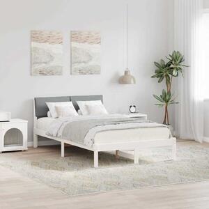 Okvir kreveta s uzglavljem Bijela i svijetlosiva 120 x 190 cm - Bijela / 120 x 190 cm