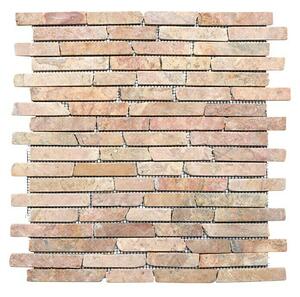 Mozaik pločica Brick (30,5 x 30,5 cm, Crvene boje, Mat)
