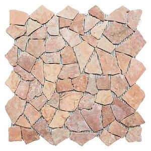 Mozaik pločica Mramor (30,5 x 30,5 cm, Crvene boje, Mat)