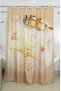 Venus Tekstilna zavjesa za kadu Sealife (180 x 200 cm, Bež boje)