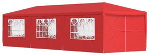 Šator za zabave 900 x 300 x 255 cm Crvena PE i čelik - Crvena / 900 x 300 x 255 cm