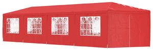 Šator za zabave 1200 x 300 x 255 cm Crvena PE i čelik - Crvena / 1200 x 300 x 255 cm