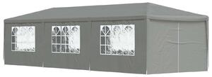 Šator za zabave 900 x 300 x 255 cm Svjetlosiva PE i čelik - Siva / 900 x 300 x 255 cm