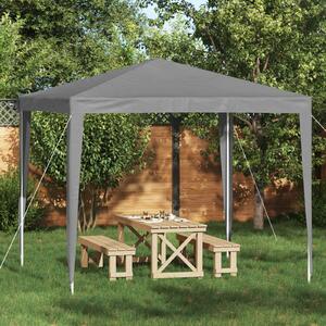 Šator za zabave 250 x 250 x 240 cm Svjetlosiva PE i čelik - Siva / 250 x 250 x 240 cm