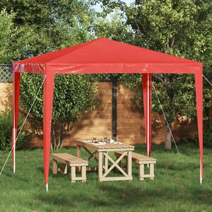 Šator za zabave 250 x 250 x 240 cm Crvena PE i čelik - Crvena / 250 x 250 x 240 cm