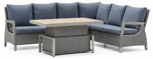 Royal Comfort tehoratan vrtni set sivi s kutnom sofom