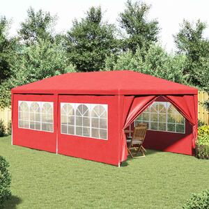 Šator za zabave 600 x 300 x 255 cm Crvena PE i čelik - Crvena / 600 x 300 x 255 cm