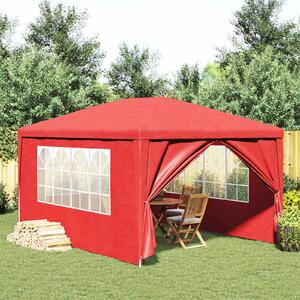 Šator za zabave 400 x 300 x 255 cm Crvena PE i čelik - Crvena / 400 x 300 x 255 cm