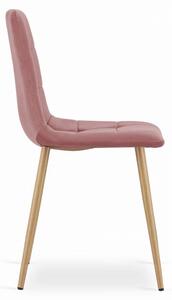 Ružičasta stolica od baršuna KARA