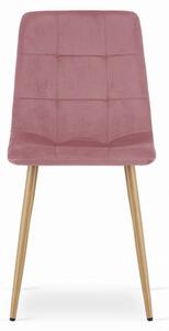 Ružičasta stolica od baršuna KARA