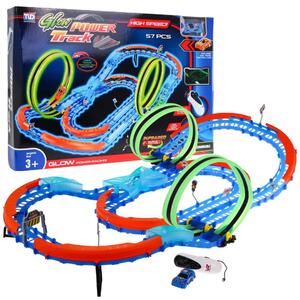 Fluorescentna trkaća staza 57 dijelova + LED auto