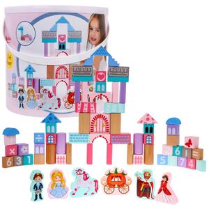 Set drvenih kocki Princeza u dvorcu sa sorterom 3+