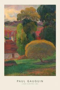 Reprodukcija A Farm in Brittany (Special Edition) - Paul Gauguin