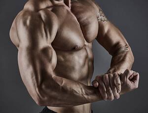 Fotografija Portrait of muscular male bodybuilder., Mike Harrington