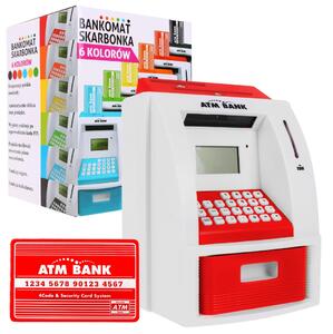 Bankomat-kasica za djecu 3+ crveni s karticom i PIN-om