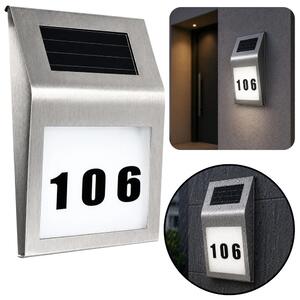 Solarna LED lampa s osvijetljenim kućnim brojem, IP65