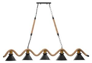 Mauro Ferretti Svjetiljka stropna CUP/ROPE 5 LIGHTS 130x20x80 cm