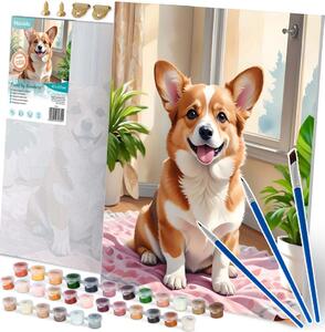 Slika po brojevima 40 × 50 cm Massido Corgi