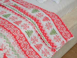 Bijeli prekrivač za krevet CHRISTMAS JOY Dimenzije: 220 x 240 cm