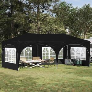 Rastezljivi šator za zabave 575 x 288 x 245 cm Crna - Crna / 575 x 288 x 245 cm