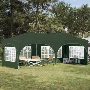 Rastezljivi šator za zabave 575 x 288 x 245 cm Zelena - Zelena / 575 x 288 x 245 cm