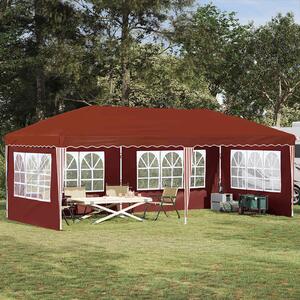 Rastezljivi šator za zabave 575 x 289 x 245 cm Terakota - Terakota / 575 x 289 x 245 cm