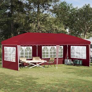 Rastezljivi šator za zabave 575 x 289 x 245 cm Tamno crvena - Bordo / 575 x 289 x 245 cm