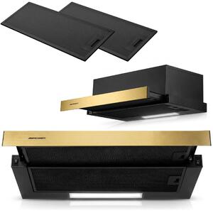 Teleskopska kuhinjska napa za ispod ormarića 60 cm Berdsen BE-60-LW crno-zlatna
