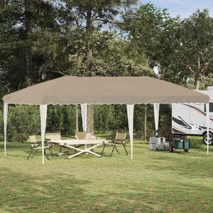 Rastezljivi šator za zabave 575 x 290 x 245 cm Krem - Krem / 575 x 290 x 245 cm