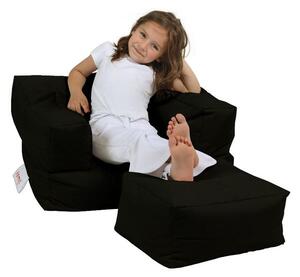 Atelier Del Sofa Vreća za sjedenje, Kids Single Seat Pouffe - Black