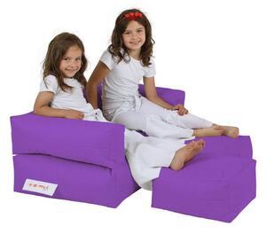 Atelier Del Sofa Vreća za sjedenje, Kids Double Seat Pouf - Purple