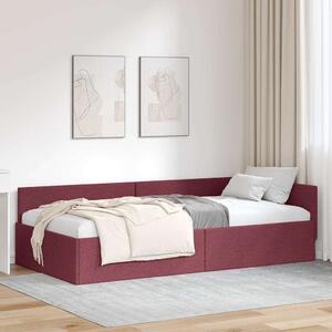 Kutni okvir kreveta Vinska crvena 80 cm x 200 cm tkanina - Crvena / 80 cm x 200 cm