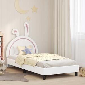Krevet za djecu s uzglavljem Bijela 90 x 200 cm PU - Bijela / 90 x 200 cm