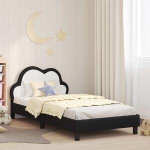 Krevet za djecu s uzglavljem Crna 80 x 200 cm PU - Crna / 80 x 200 cm