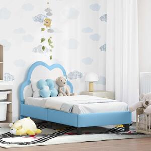 Okvir kreveta za malu djecu s naslonom Plava 70 x 140 cm PU - Plava / 70 x 140 cm