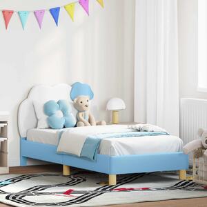 Krevet za djecu s uzglavljem Plava 80 x 160 cm PU - Plava / 80 x 160 cm