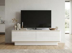 TV ormarić ALVIN 135 cm, bijela/zlatna
