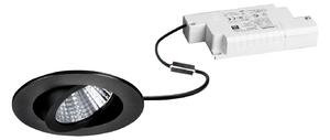 BRUMBERG Damita-R LED ugradbena svjetiljka, RC prigušiva, mat crna, IP65, prigušiva, Crno, kupaonica, Aluminij, Okrugla ugradna svjetla