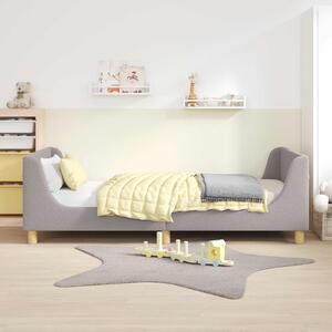 Krevet za djecu s uzglavljem Svjetlosiva 80 x 200 cm Bouclé - Svjetlosiva / 80 x 200 cm