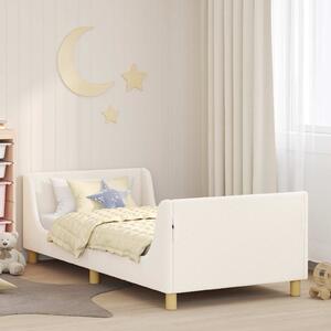 Krevet za djecu s uzglavljem Krem 90 x 190 cm Bouclé - Krem / 90 x 190 cm