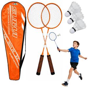 Set badmintonskih reketa s 3 šatora – narančasta navlaka