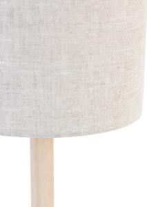 Ruralna stolna svjetiljka drvo sa svijetlosmeđim sjenilom - Mels