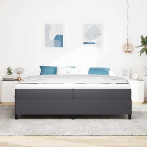 Krevet s opruga kutije Tamnosiva 200 x 200 cm Kordura tekstil - Siva / 200 x 200 cm