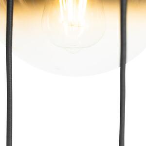 Art Deco viseća lampa crna sa zlatnim staklom 7 svjetala - Pallon